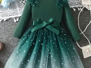 Helt ny grøn glimmer julekjole