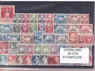 Grønland - 48 Stk. - Stemplede