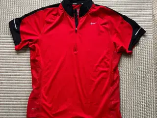Nike rød og sort løbebluse str L