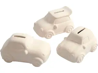 Sæt med 12 dekorative sparebiler i terrakotta