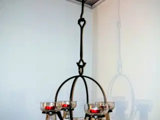 Lofthængt jern-ophæng til fyrfadslys/små blomster