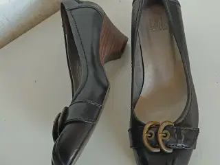 Billi Bi dame sort læder sko 40str