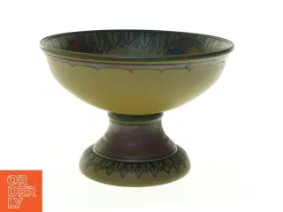 L. Hjorth Dekorativ keramikskål opsats (str. 15 x 23 cm)