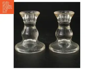 Glas lysestager (str. H. 10 cm)