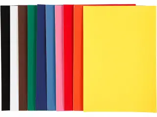 Velourpapir, A4, ark 210x297 mm, 140 g, ass. farver, 10ark/ 1 pk.