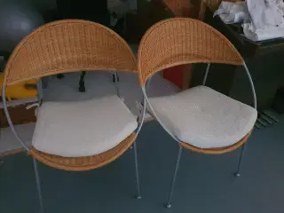 2 stk flet stole med pude