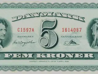DK. 5 kr. seddel 1960