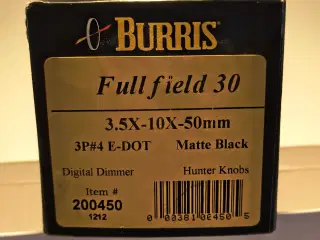 Burris Full Field 30 LRS, 3.5-10x50 kikkertsigte