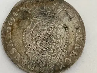 1 Krone Glückstadt 1694 Danmark S.139 Hede 125C