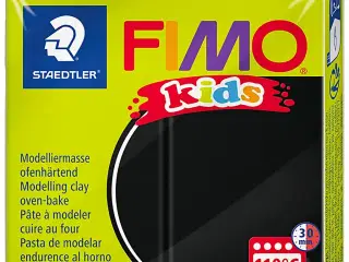 FIMO® Kids Sort Ler 42g - Kreativ Leg for Børn