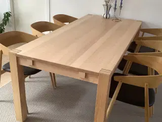 Spisebord i ask