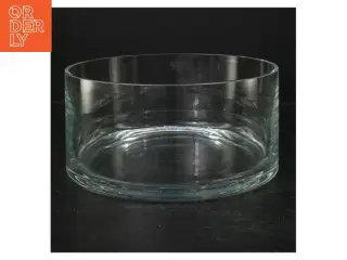 Gennemsigtig glasfad (str. Ø. 21 cm. længde, 10 cm)
