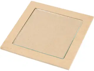 Bordskåner med glasplade, str. 15x15x0,5 cm, 6stk./ 1 pk.