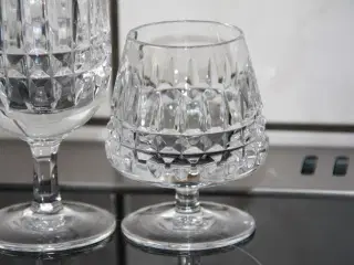Tung Crystal cognac og øl glas  samlet pris 