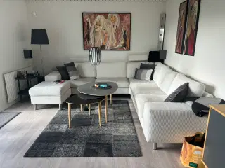 Hjørnesofa med Puf