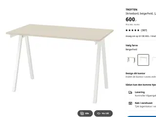 Pænt brugt skrivebord