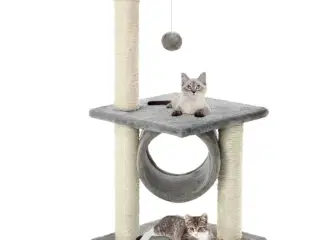 Kradsetræ til katte med sisal-kradsestolper 65 cm grå