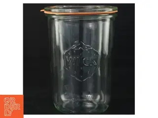 Weck glaskrukke med gummiring og glaslåg fra Weck (str. 15 x ø 10,5 cm)