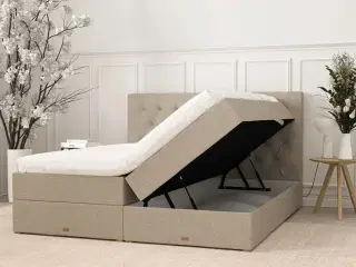 Opbevaringsseng | 180x200 cm | Sand (ubrugt)