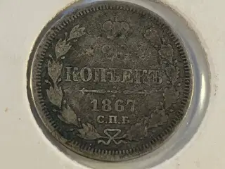 20 Kopecks 1867 Russia - Bad condition