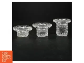 Glaslysestager inkl sterinlys (str. Ø10 cm)