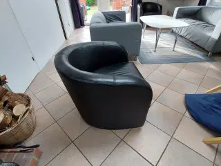 2 st. KlIPPAN sofaer + 2 stk. Læderstole