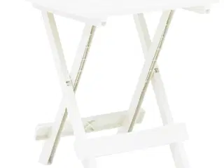 Foldbart havebord 45x43x50 cm plastik hvid