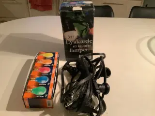 Lyskæde til kulørte lamper