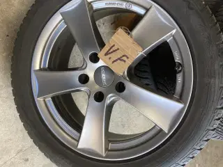 4 alufælge 17 tommer med vinterdæk