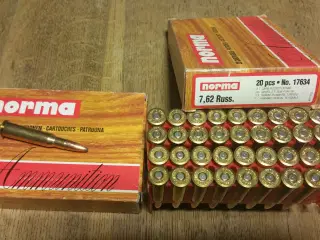 Ammunition. Norma. 7,62 x 54 Russian. 