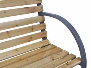 Havebænk 120 cm træ og jern