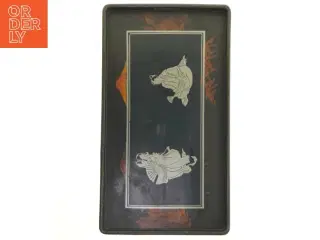 Dekorativ bakke med asiatiske motiver (str. 58 x 29 cm)