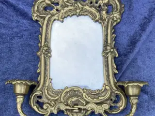 Spejl messing med to stager