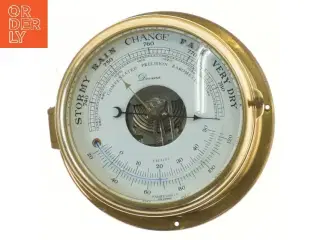 Barometer i messing (str. 18x9 cm)
