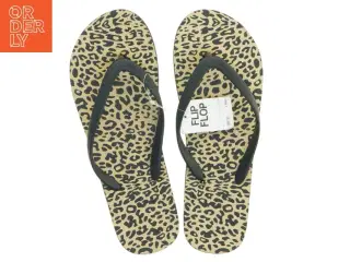 Leopard flip flop sandaler størrelse 38 (str. 38 )