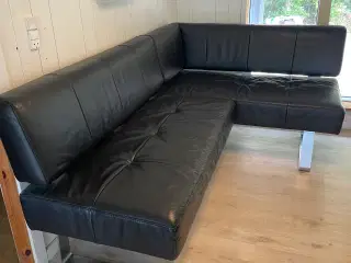 Hjørnebænk i læder