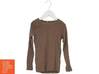 Brun langærmet bluse med blondekant fra Name It (str. 110)