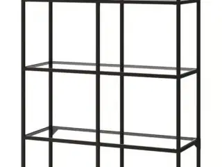 IKEA VITTSJÖ Reol, Sort og glas