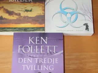 Ken Follett Bog Samling 3 Stk Dansk paperback