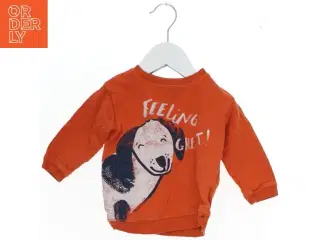 Orange sweatshirt med hundemotiv fra H&M (str. 74)