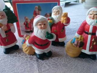 4 nostalgiske nisser sæt H 10 cm 