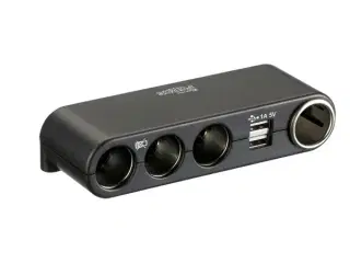 Strømudtag med 4 udtag og USB 12/24v
