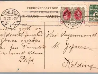 Julemærke 1912 på Postkort