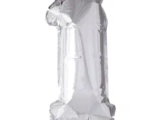Folieballon, 1, H: 41 cm, sølv, 1 stk.