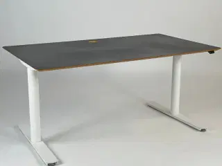 Hæve/sænkebord – Grå/Hvid 140x80 cm