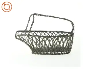 Fil de fer Metal flet kurv vinholder (str. 25 x 11 x 8 cm)