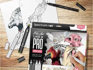 DIY Kit Illustration, Harry Potter: Magiske følgesvende , ass. farver, 1 pk.