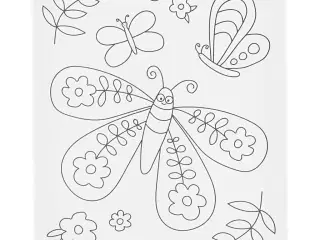 Malerlærred med sommerfugl - 24x30 cm, 1 stk.