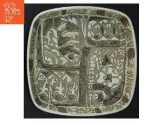 Dekorativ keramikfad fra Royal Copenhagen (str. 16,5 x 16,5 cm)
