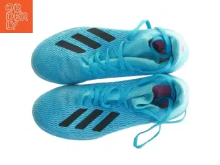 Blå indendørs fodboldsko fra Adidas (str. 36 og 2 tredjedele)